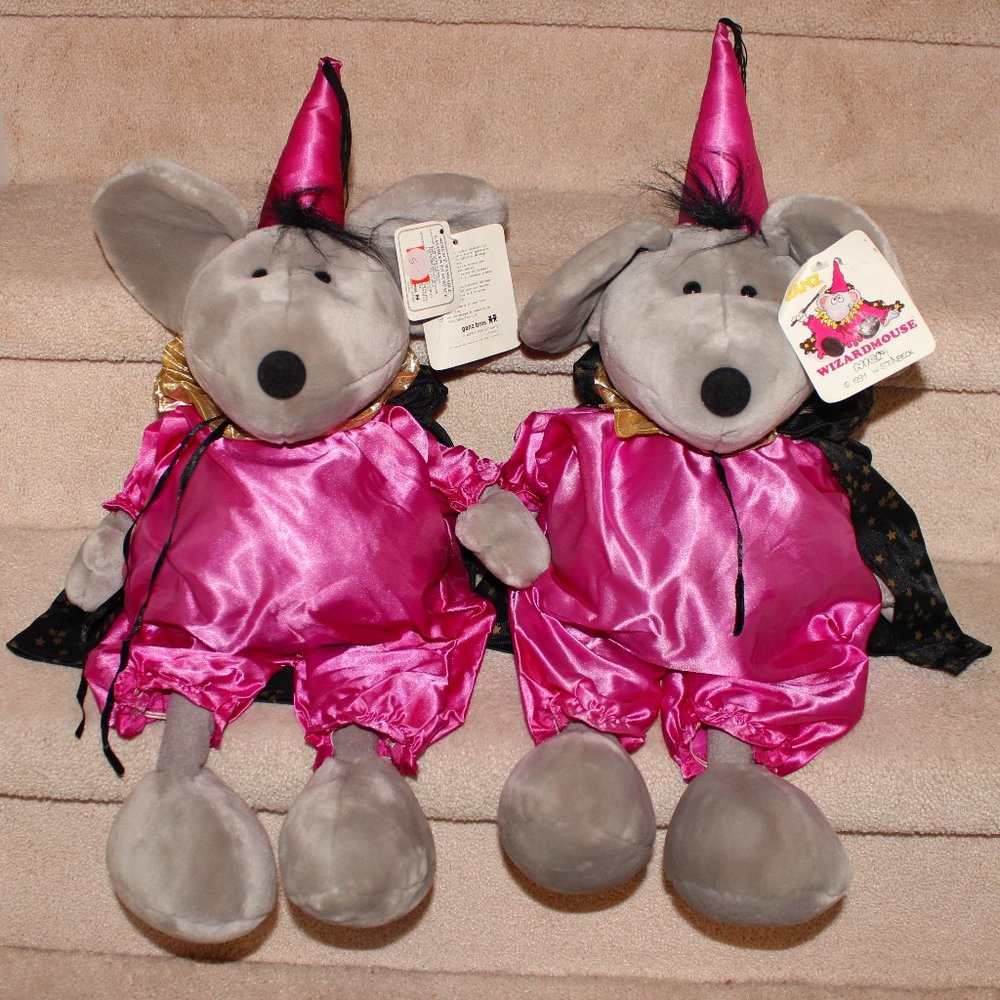 3/$88❤️1 x vintage 1991 WIZARDMOUSE Ganz Bros Heritage Collection NICI plush toy